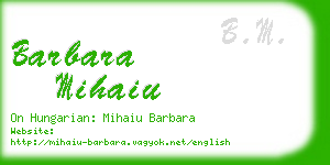 barbara mihaiu business card